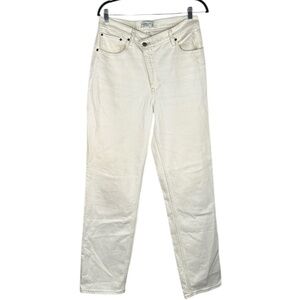 Abercrombie & Fitch Cream The 90's Straight Ultra High Rise Jeans Size 30 New!